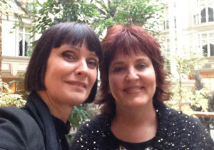 Corinne Drewery and Kim Greenhouse in London